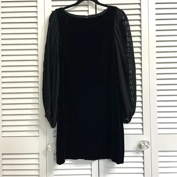 sachin and babi light blue dress Black Velvet Dress, Flared Velvet Dress, Black Velvet Vintage Look TDK191   TEYXO